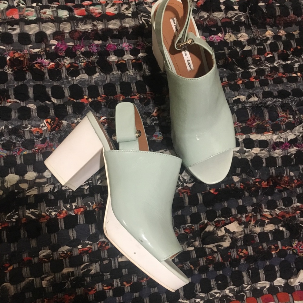 &OtherStories Mint green platform sandals